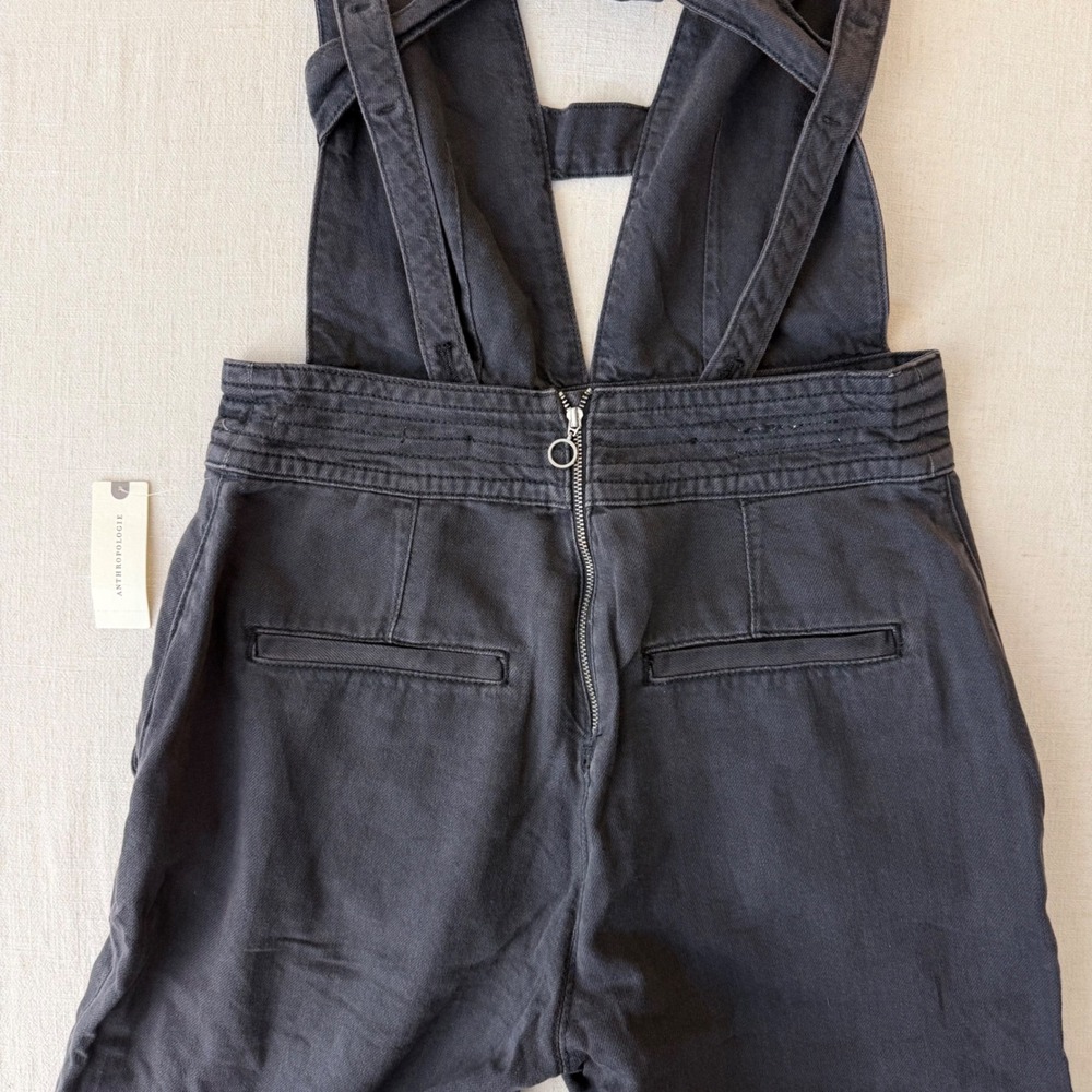 Pilcro Puddle Wide Leg Denim Jumpsuit Womens 27 Black NEW with tags - Picture 11 of 12